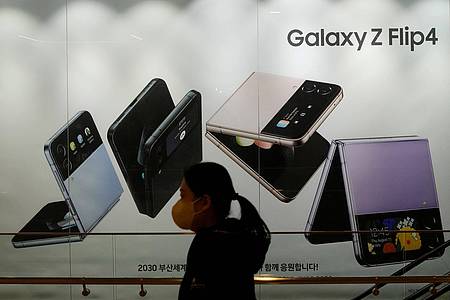 Werbung für Galaxy-Smartphones von Samsung in Seoul.
