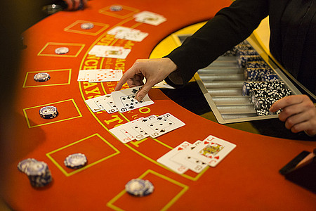 Kartenspieltisch in Casino
